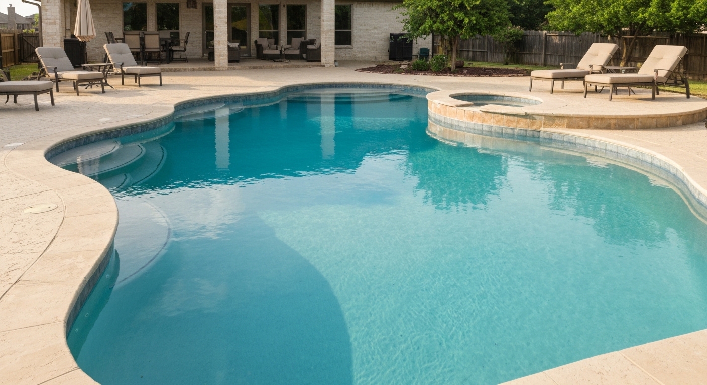 Pool resurfacing in Leon Valley, Texas