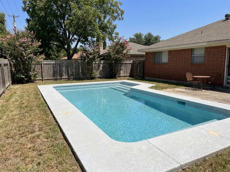 San Antonio pool after quartz resurfacing