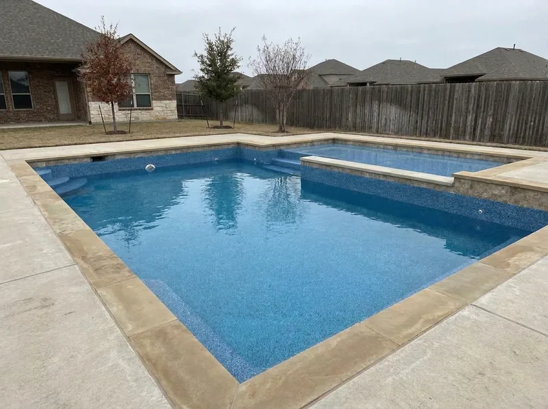 Schertz pool after quartz resurfacing